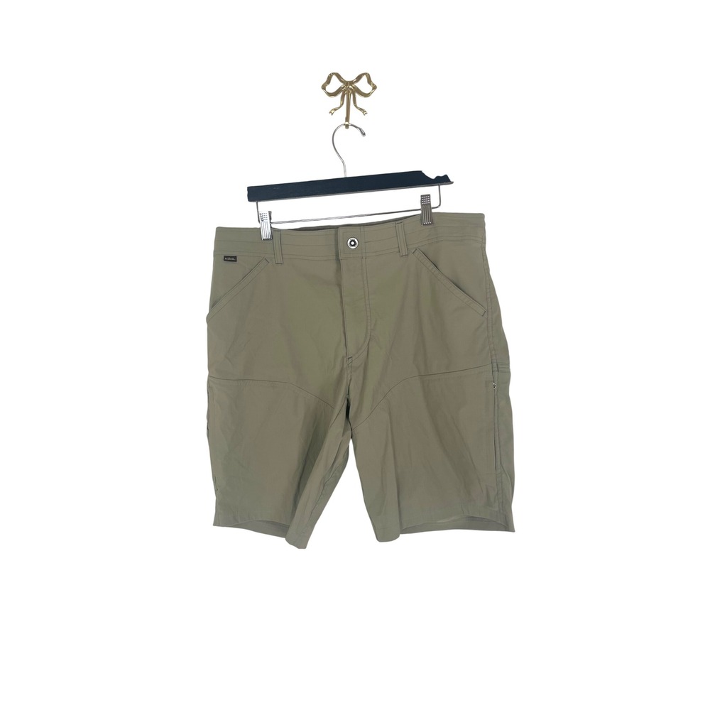 Kuhl Renegade Cargo Shorts Mens 36 Khaki Tan Hiking Outdoor 11 Inseam